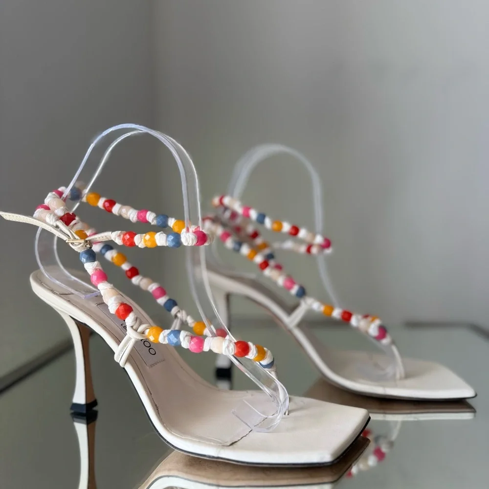 JIMMY CHOO Amiral 90 embellished leather sandals $1,175 39 - Picture 11 of 16